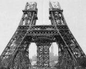 The Eiffel Tower under construction